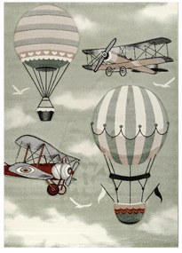 Χαλί Παιδικό με Αερόστατα και Αεροπλάν Diamond 38895-740 133 x 190