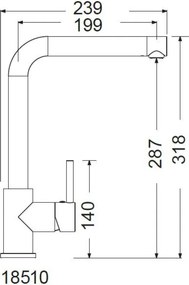 Armando Vicario Fluo 18510 Chrome - Μπαταρία Κουζίνας