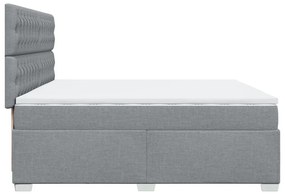 ΚΡΕΒΑΤΙ BOXSPRING ΜΕ ΣΤΡΩΜΑ ΑΝΟΙΧΤΟ ΓΚΡΙ 200X200 ΕΚ. ΥΦΑΣΜΑΤΙΝΟ 3292902