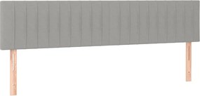 vidaXL Κεφαλάρια Αν. Γκρι 200x5x78/88 εκ. Ύφασμα
