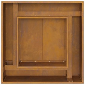 vidaXL Τζάκι Τετράγωνο 80x80x40 εκ Κατασκευασμένο από Ανοξείδωτο Χάλυβα