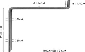 Wall Shelf Lam006 Black
Walnut