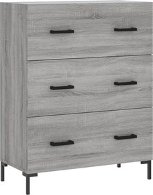 vidaXL Ντουλάπι Γκρι Sonoma 69,5 x 34 x 180 εκ. Επεξεργασμένο Ξύλο
