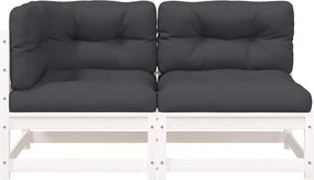 vidaXL Patio Sofa White Pine