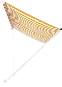 vidaXL Τέντα Συρόμενη Κίτρινο / Λευκό 300 x 150 εκ.