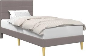 vidaXL Σκελετός Κρεβατιού Taupe 90 x 200 cm Ύφασμα
