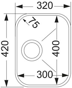 Νεροχύτης Apell 84-32 x 42 εκ.