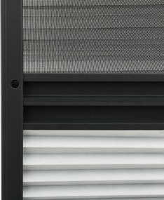 vidaXL Σήτα Παραθύρου Πλισέ με Σκίαστρο 80 x 120 εκ. Αλουμινίου