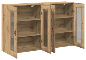 vidaXL Τοίχου Cabinets 2 τεμ Καρυδιά 69,5x34x90 εκ Κατασκευασμένο Ξύλο