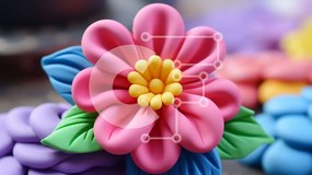 Intra Συλλεκτικό Ξύλινο Παζλ Plywood  4mm - Πολύχρωμη ανθοσυνθέσεις σε βάζο Σε Ξύλινο Κουτί - Διαστάσεις: 10x10 cm – 25 κομμάτια