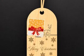 Σετ των 3 Intra απο ξύλο plywood 3mm-4mm πάχος Χριστουγεννιάτικο δώρο στολίδι με λέιζερ Δίασταση 8x8 cm INTRAFABR-82354777