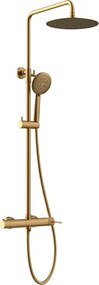 Orabella Terra 10250 Brushed Gold PVD - Στήλη ντους με μπαταρια 2 εξοδων