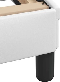 vidaXL Κρεβάτι με Στρώμα Dover Λευκό 160x200εκ.από Συνθετικό Δέρμα