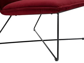 Πολυθρόνα Riverton 331, Κόκκινο, 81x70x78cm, Ταπισερί, Πόδια: Μεταλλικά