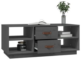 vidaXL Τραπεζάκι Σαλονιού Γκρι 100x50x41 εκ. Μασίφ Ξύλο Πεύκου