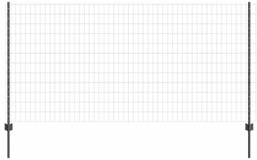 vidaXL Φράχτης με Στήλες. Γκρι 1.2 x 10 m Ατσάλι