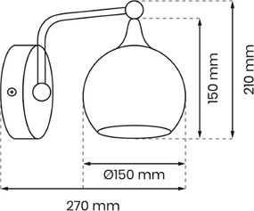 Απλίκα Τοίχου Monte Χρυσό