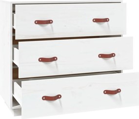 vidaXL Ντουλάπι Λευκό 80x40x75 εκ. από Μασίφ Ξύλο Πεύκου