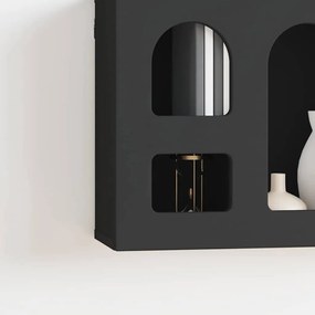 vidaXL Κρεμαστό ντουλάπι ELST Μαύρο 60 x 20 x 40 εκ Επεξεργασμένο ξύλο