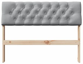 vidaXL Ταπετσαρισμένο κεφαλάρι Ανοιχτό γκρι 100 cm