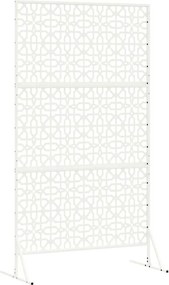 vidaXL Οθόνη Ιδιωτικότητας 100 x 50 x 180 εκ. Ατσάλι Λευκό