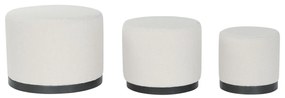 Υποπόδια DKD Home Decor Λευκό Μαύρο πολυεστέρας Ξύλο MDF Scandi 60 x 60 x 45 cm (3 Μονάδες)