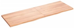 vidaXL Ράφι Τοίχου Ανοιχτό Καφέ 180x60x(2-4)εκ. Επεξ. Μασίφ Ξύλο Δρυός
