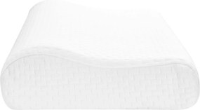 vidaXL Μαξιλάρι Ύπνου Μονόχρωμο Λευκό 80 x 40 x 12,5 εκ Αφρός Μνήμης
