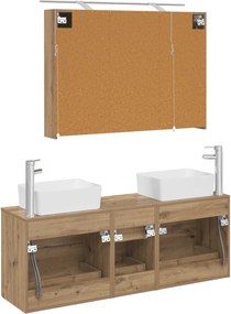 vidaXL Σετ Επίπλων Μπάνιου 4 τμχ. Artisan Δρυς