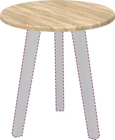vidaXL Καπάκι τραπεζιού Sonoma Δρυς Ø 40 x 1,5 cm Επεξεργασμένο ξύλο