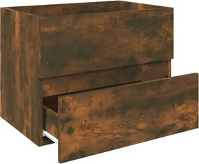vidaXL Ντουλάπι Νιπτήρα Καπνιστή Δρυς 60x38,5x45 εκ. από Επεξεργ. Ξύλο