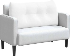 vidaXL Μαξιλάρι Πλάτης Λευκό 100 x 24 x 50 εκ ύφασμα