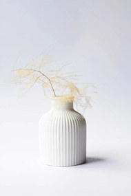 Stewehome Βάζο από μπετόν διακοσμητικό Λευκό 7x7x10 cm