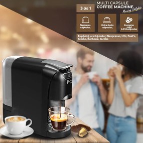 Coffee machine 3 in 1 multi capsule HomeVero HV-CMB1400