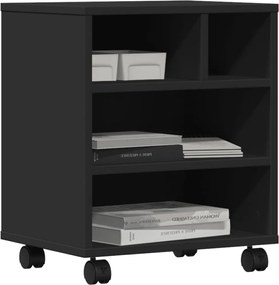 vidaXL Βάση Εκτυπωτή με Ρόδες Μαύρο 41 x 32 x 48 εκ.