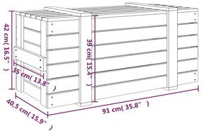 ΚΟΥΤΙ ΑΠΟΘΗΚΕΥΣΗΣ ΓΚΡΙ 91X40,5X42 ΕΚ. ΑΠΟ ΜΑΣΙΦ ΞΥΛΟ ΠΕΥΚΟΥ 825000