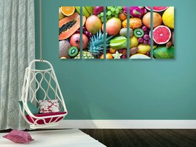 Εικόνα 5 τμημάτων τροπικά φρούτα - 100x50