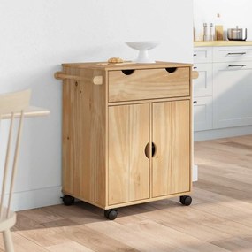 vidaXL Τρόλεϊ Κουζίνας OTTA 59x45x80 εκ. από Μασίφ Ξύλο Πεύκου