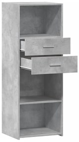 vidaXL Ντουλάπι Γκρι Σκυρ. 45x42,5x124 εκ. από Επεξεργασμένο Ξύλο