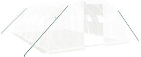 vidaXL Θερμοκήπιο Λευκό 24 μ² 6 x 4 x 2 μ. με Ατσάλινο Πλαίσιο