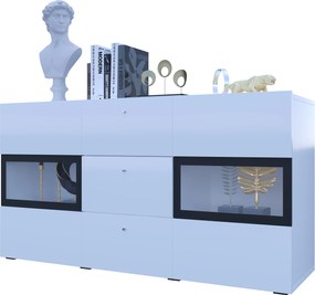 Μπουφές LONG BEACH Λευκό Gloss 132x39x69