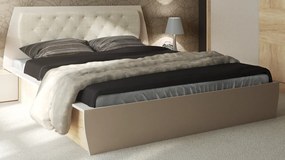 Κρεβάτι ξύλινο με δερμάτινη/ύφασμα TAIS 160x190 DIOMMI 45-044