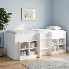 vidaXL Κρεβάτι Υψηλού Στυλ για Παιδιά Λευκό 90 x 200 cm