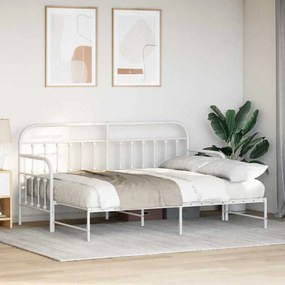 vidaXL Σκελετός κρεβατιού ημέρας Λευκό 75 x 190 cm
