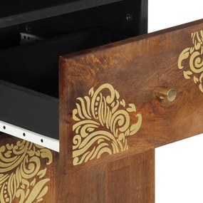 vidaXL Πλαϊνό γραφείο καφέ μελί 38 x 33.5 x 160 εκ Μασίφ ξύλο μάνγκο