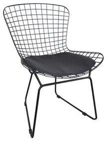 Καρέκλα Saxon Black Ε5142 60Χ52Χ80 cm Σετ 4τμχ