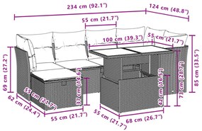 ΚΑΝΑΠΕΣ ΣΕΤ 7 ΤΕΜΑΧΙΩΝ ΜΑΥΡΟ ΣΥΝΘΕΤΙΚΟ ΡΑΤΑΝ ΜΕ ΜΑΞΙΛΑΡΙΑ 3274656