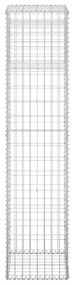 vidaXL Συρματοκιβώτια Στύλοι 2 τεμ. 40 x 40 x 180 εκ. Σιδερένιοι