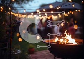 Intra Συλλεκτικό Ξύλινο Παζλ Plywood 4mm - Συγκέντρωση πυρκαγιάς στην πίσω αυλή Σε Ξύλινο Κουτί - Διαστάσεις Puzzle: 10x10 cm – 25 κομμάτια