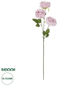 Artificial Garden PURPLE ROSE BRANCH 21194 Τεχνητό Διακοσμητικό Κλαδί Τριαντάφυλλα Μωβ Y66cm Globostar-21194-Μωβ 21194